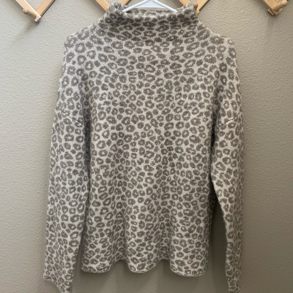 CHRISTIAN SIRIANO | MOCK NECK SWEATER | LEOPARD
